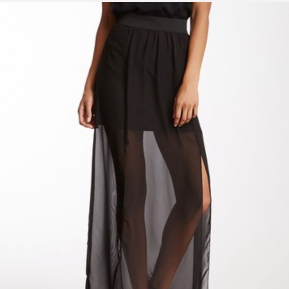 Sheer maxi skirt